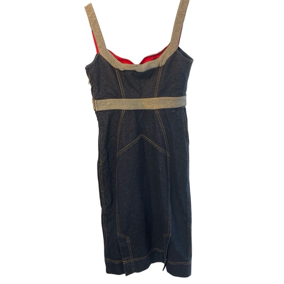 DVF “Marilyn Monroe” Denim Midi Pencil Dress, Side Zip, Cocktails, Parties, S - Picture 5 of 9